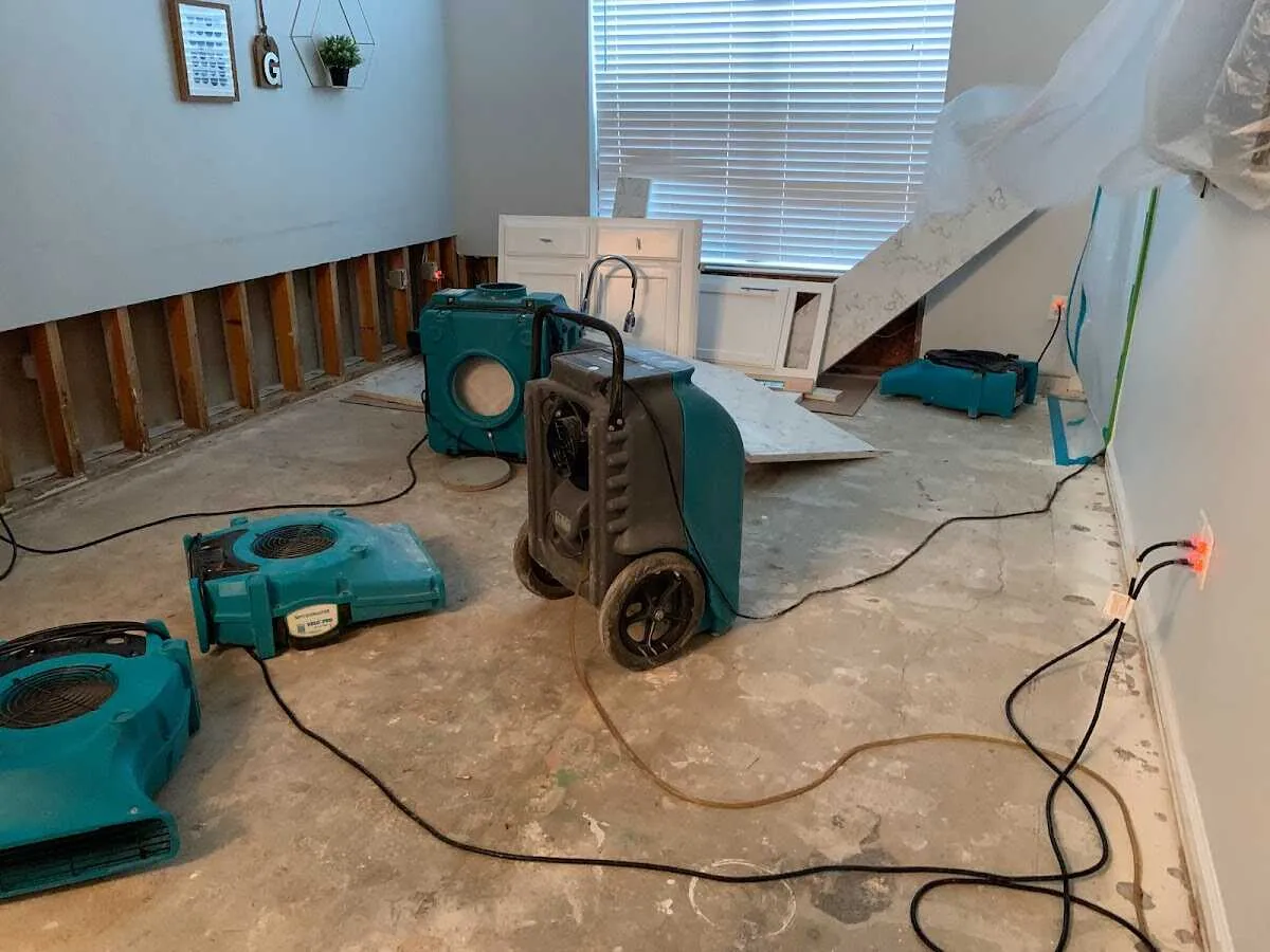 Dehumidifier in flood-cut room for Water Extraction & Removal in Blackfoot